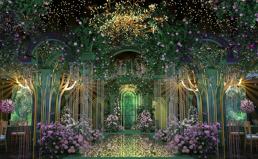 若尔盖奇妙森林婚礼堂效果展示