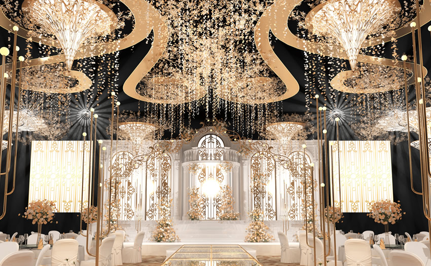 若尔盖花木兰喜事汇金色大厅效果展示